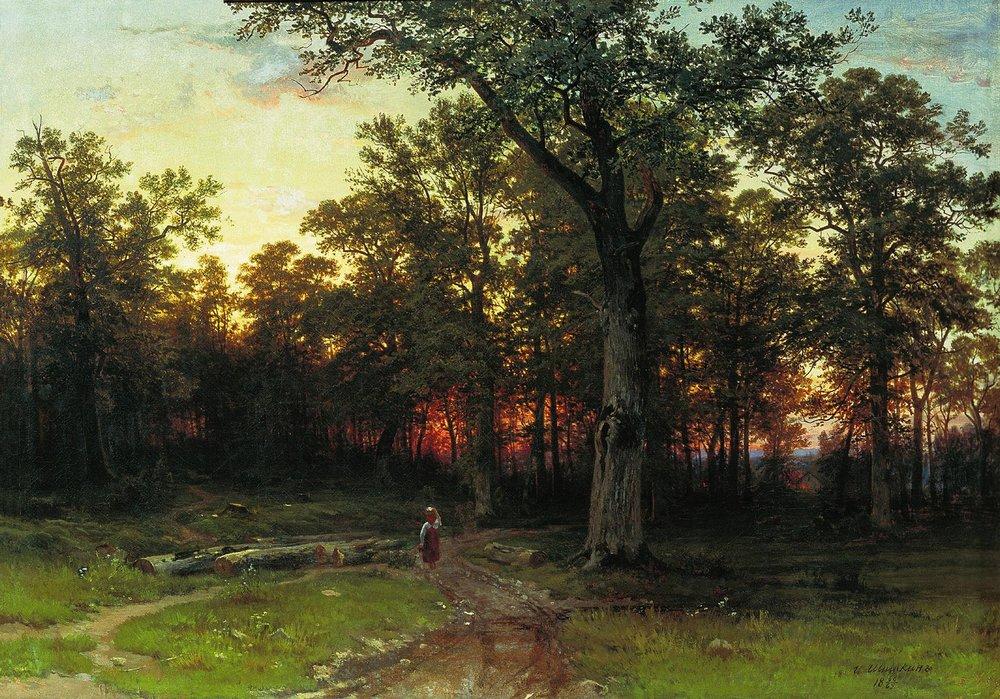 Лес вечером. 1868-1869