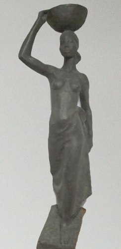 Девушка Гвинеи, 1963 г., алюминий тон, Областное бюджетное учреждение культуры "Курская государственная картинная галерея имени А.А. Дейнеки"
