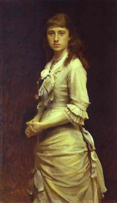 И. Н. Крамской. Портрет и дочери художника. 1882 (портрет создавался к несостоявшейся свадьбе)