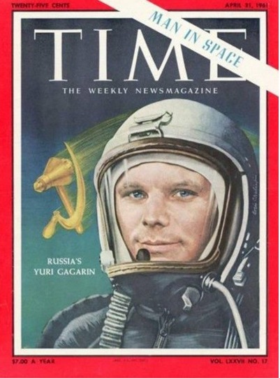 Обложка журнала Time 21 апреля 1961 года.