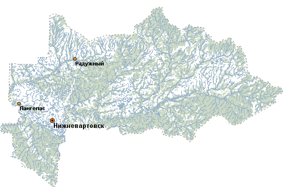 Нижневартовский район, карта
