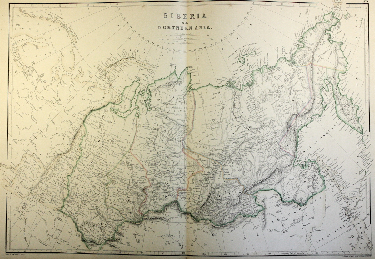 Карта Сибири XVIII века
