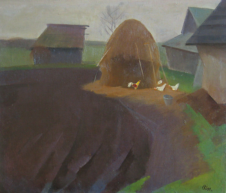 Стожок. Дождливый день. 1980