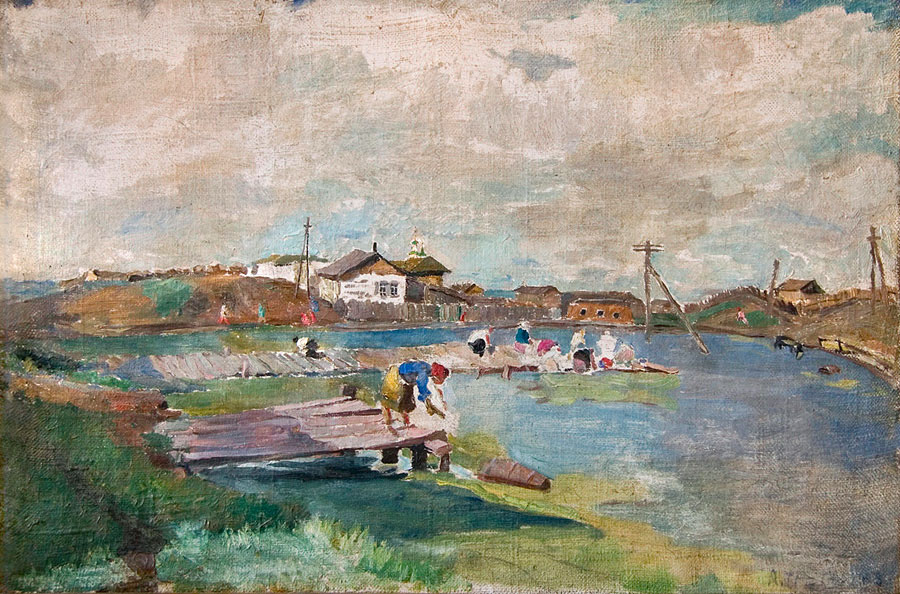 Третьяков А. На озере. 1947