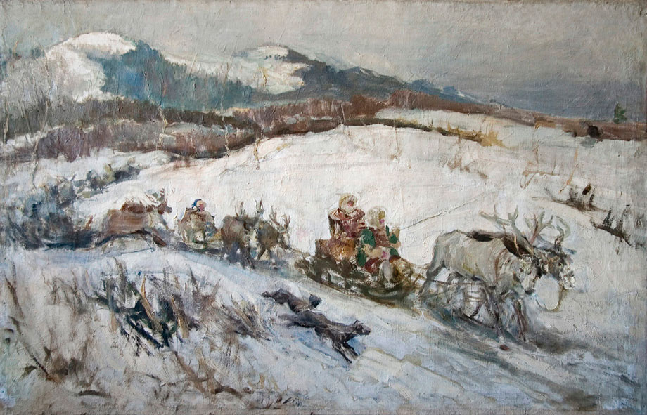 Третьяков А. В школу. 1945
