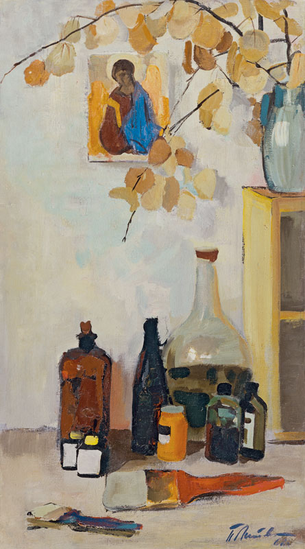 Литвинский П. Натюрморт с кистями. 1968