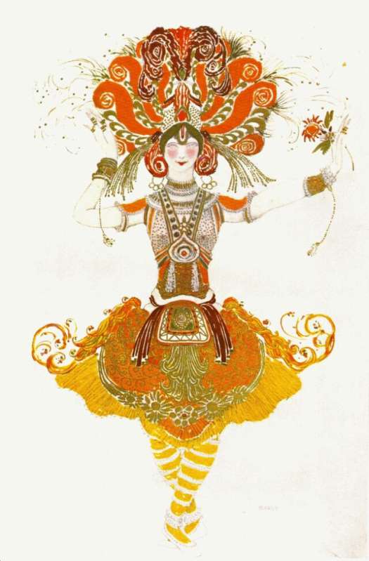 Жар-птица, костюм Тамары Карсавиной, художник Л. Бакст