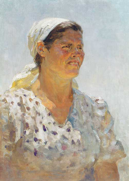 Соколов А. Анна. Этюд к картине «Хлеб пошёл!». 1950