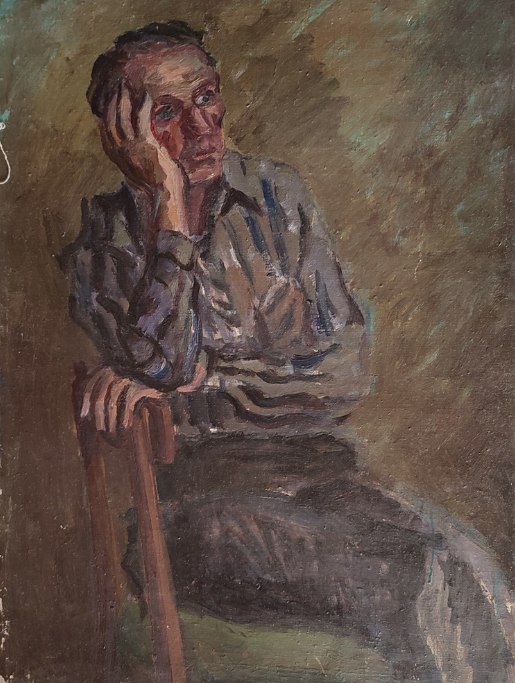 Мужской портрет., 1960 г., холст, масло, Филиал - Тульский музей изобразительных искусств государственного учреждения культуры Тульской области "Тульское музейное объединение"