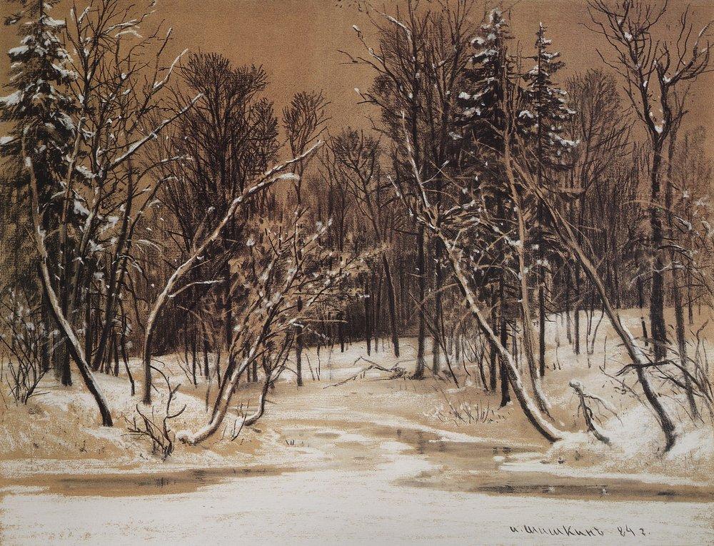 Лес зимой. 1884
