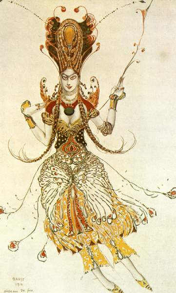 Костюм танцовщицы, художник Л. Бакст