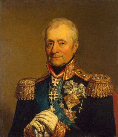 Портрет Л.Л. Беннигсена. 1821. Совместно с Е.Гейтманом. По оригиналу Дж. Доу. Из серии «Собрание портретов Военной галереи Зимнего дворца». Пунктир. 461х332 мм. Под изображением по центру: «Графъ Леонтiй Леонтьевичъ Беннигсенъ Генералъ отъ Кавалерiи, Главнокомандующiй 2юАрмiею»; ниже тот же текст на английском языке