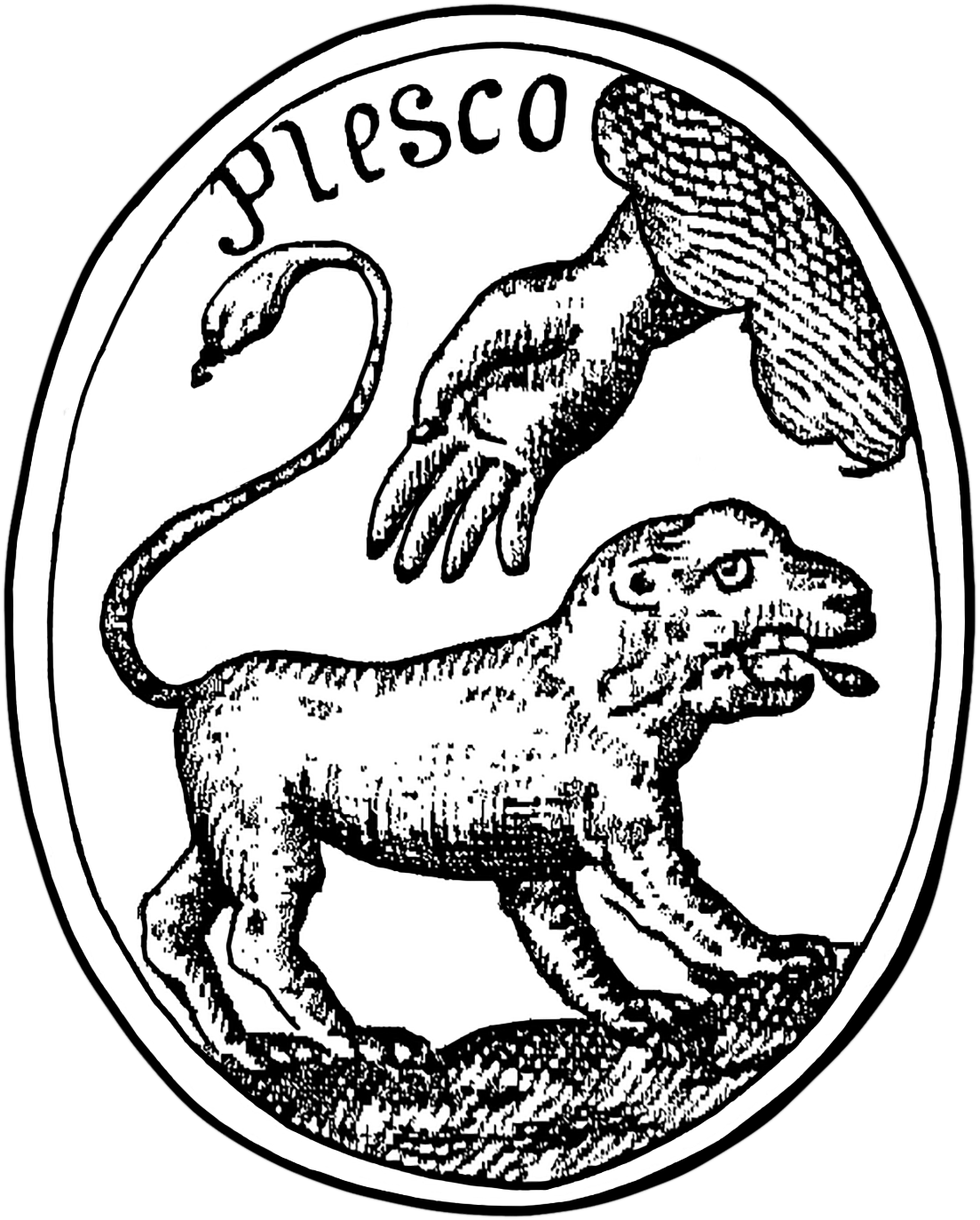 Герб «Plesco» с государственной печати. 1699 г.
