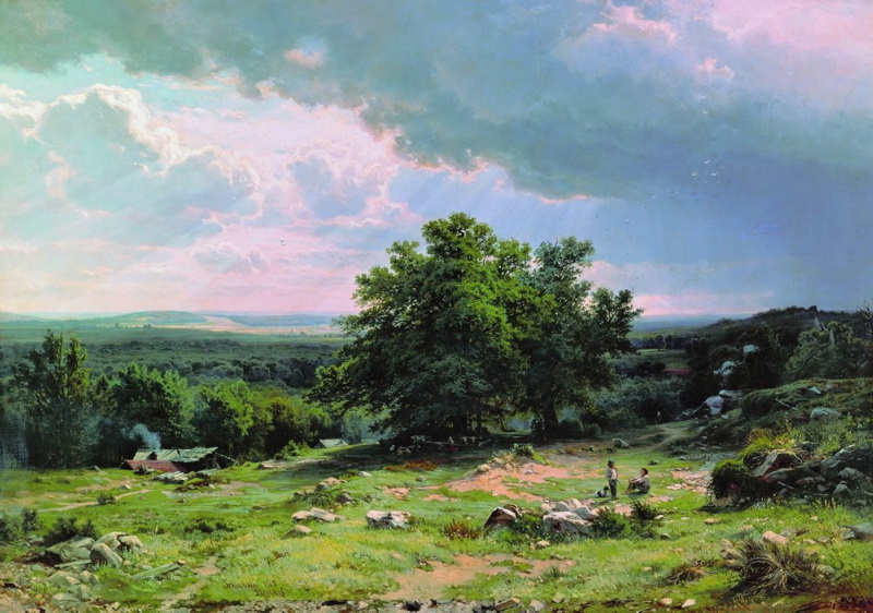 Вид в окрестностях Дюссельдорфа. 1865 (за эту картину И.Шишкин получил звание академика[1])