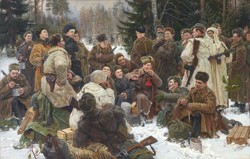 Непринцев Ю. Отдых после боя. 1955
