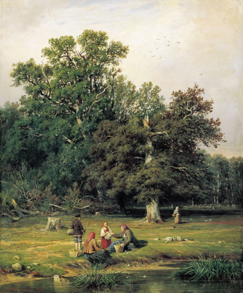 За грибами. 1870