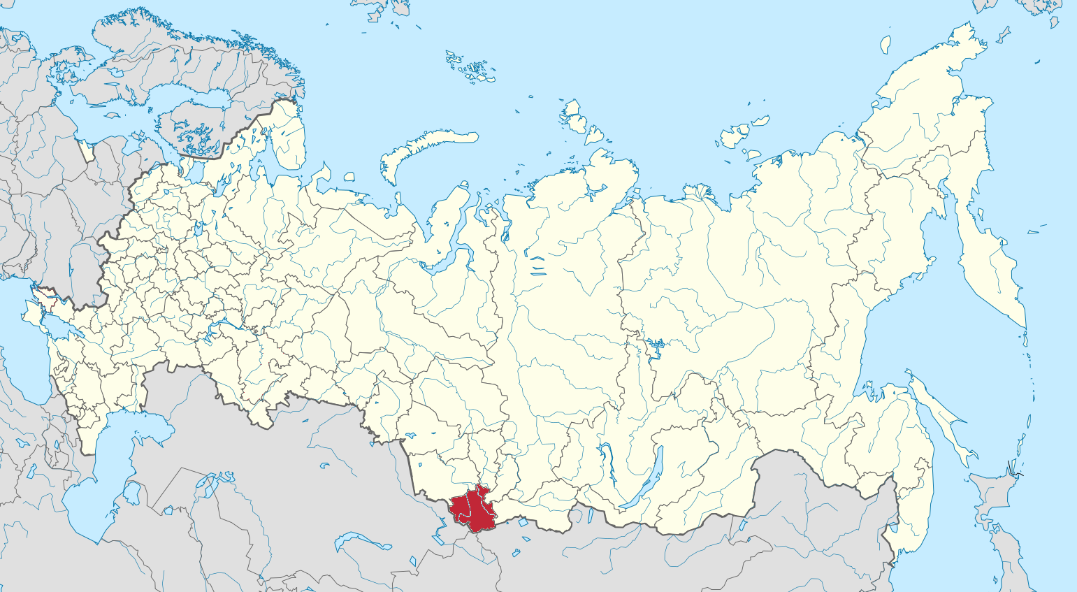 Республика Алтай на карте