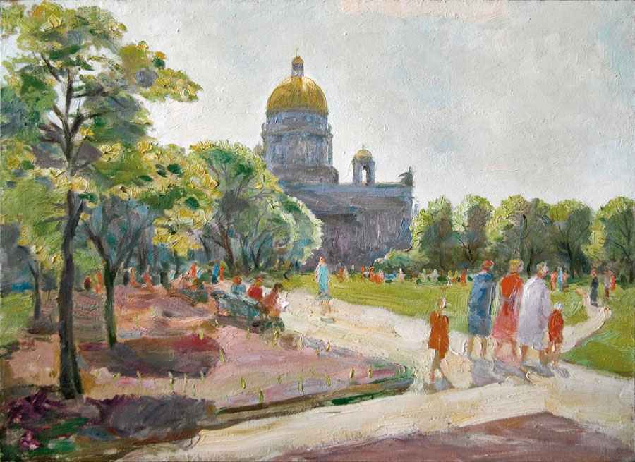Третьяков А. В Александровском саду. 1959