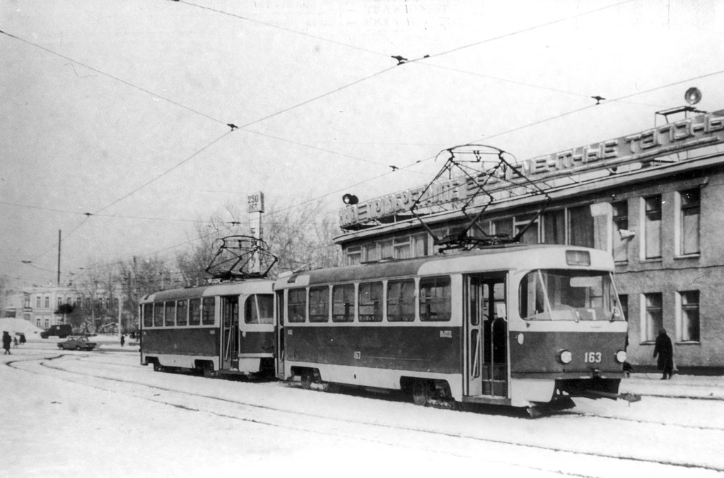 Tatra T3SU СМЕ № 163+164 К/ст. "пл. Свободы", маршрут № 7