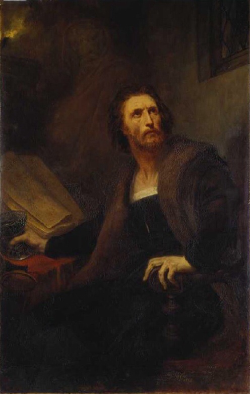 А. Шеффер. «Фауст с чашей яда». 1858.