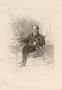 Портрет А.Н. Голицына. Между 1840 и 1844. По оригиналу К.П. Брюллова. Пунктир на стали. 641х441; 575х393 мм