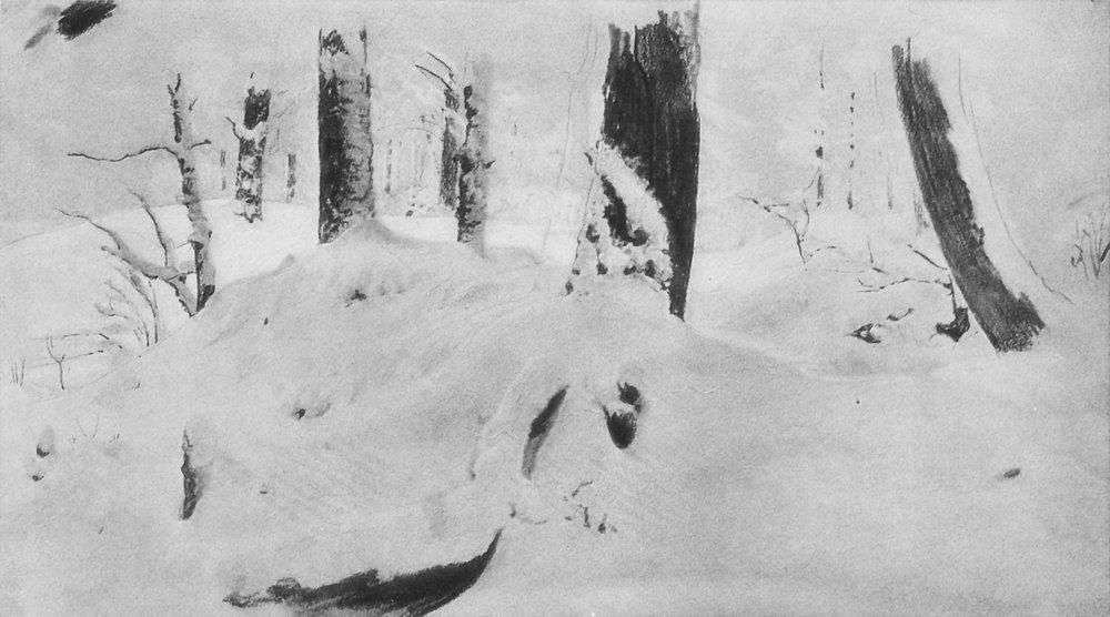 Лес под снегом. 1890-e