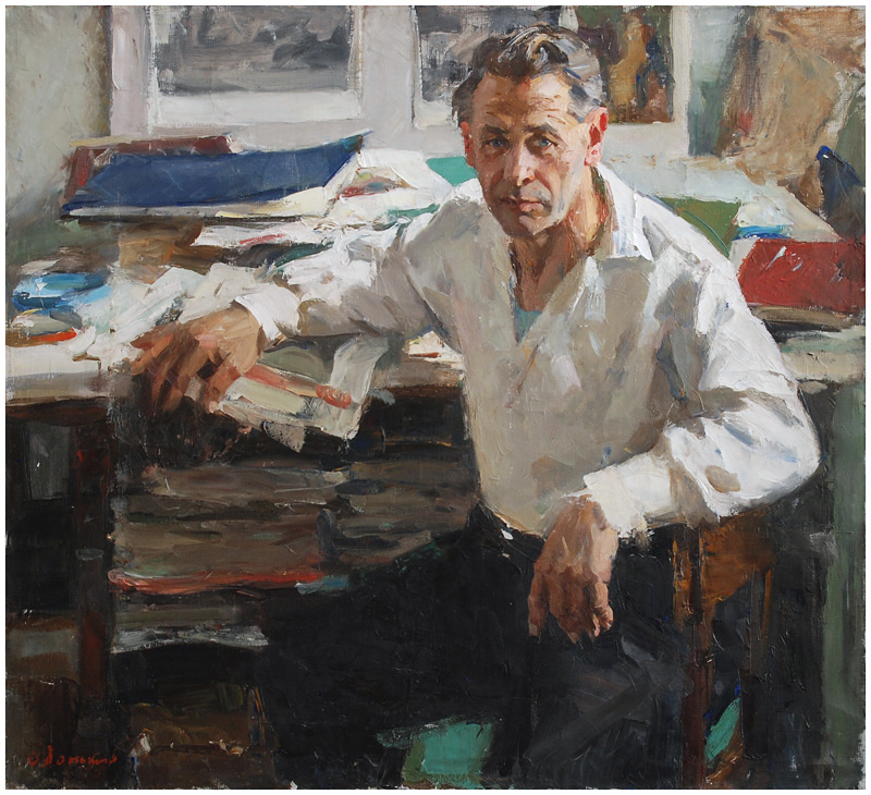 Ломакин О. Портрет учителя Л. Тараканова. 1961.