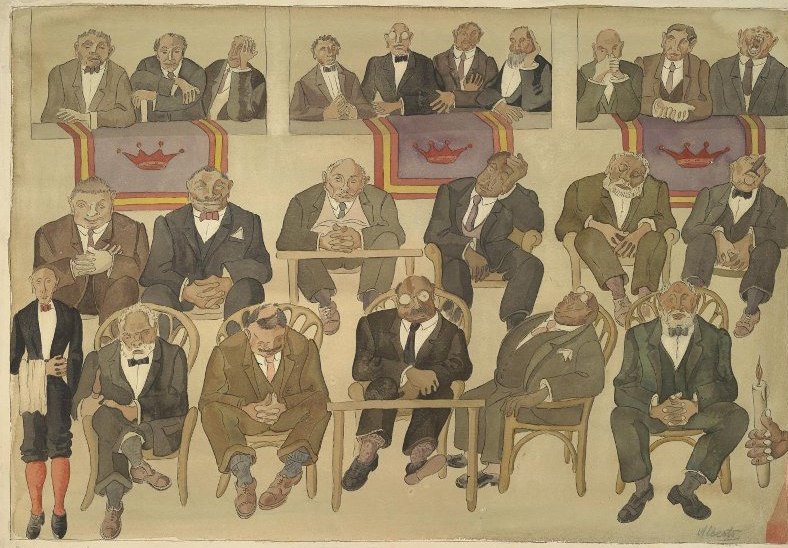 Либералы и демократы, 1936 г., Федеральное государственное бюджетное учреждение культуры "Государственный музей изобразительных искусств имени А.С. Пушкина"