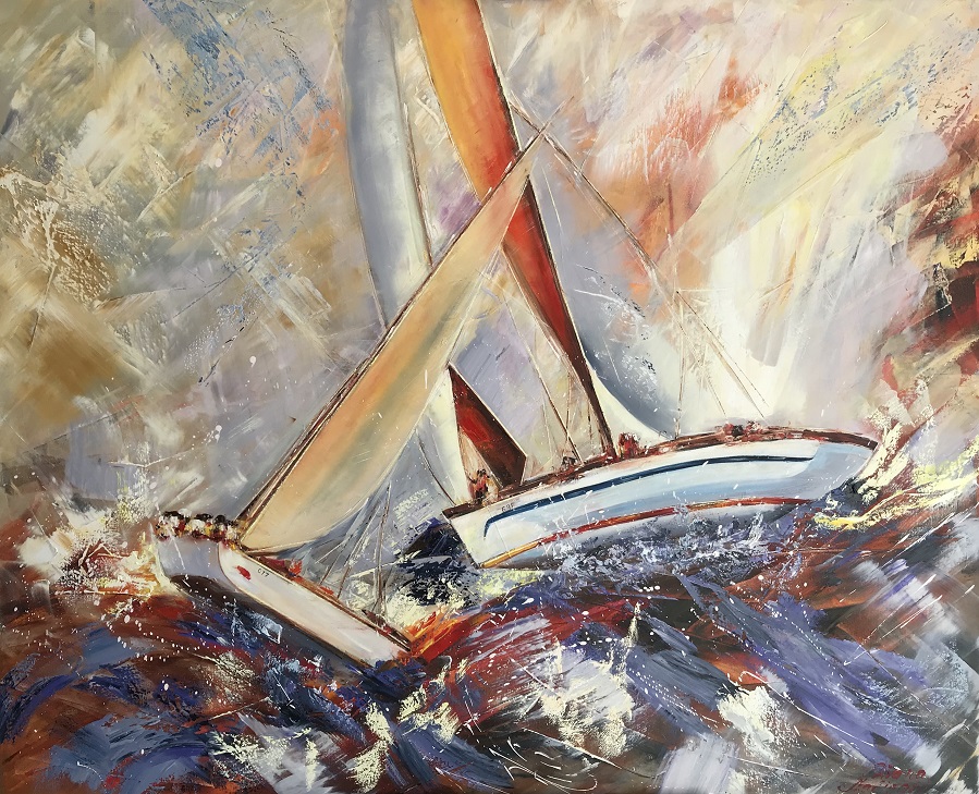 «Регата» („Regatta“), холст/масло, 120/150 см, 2018 г.