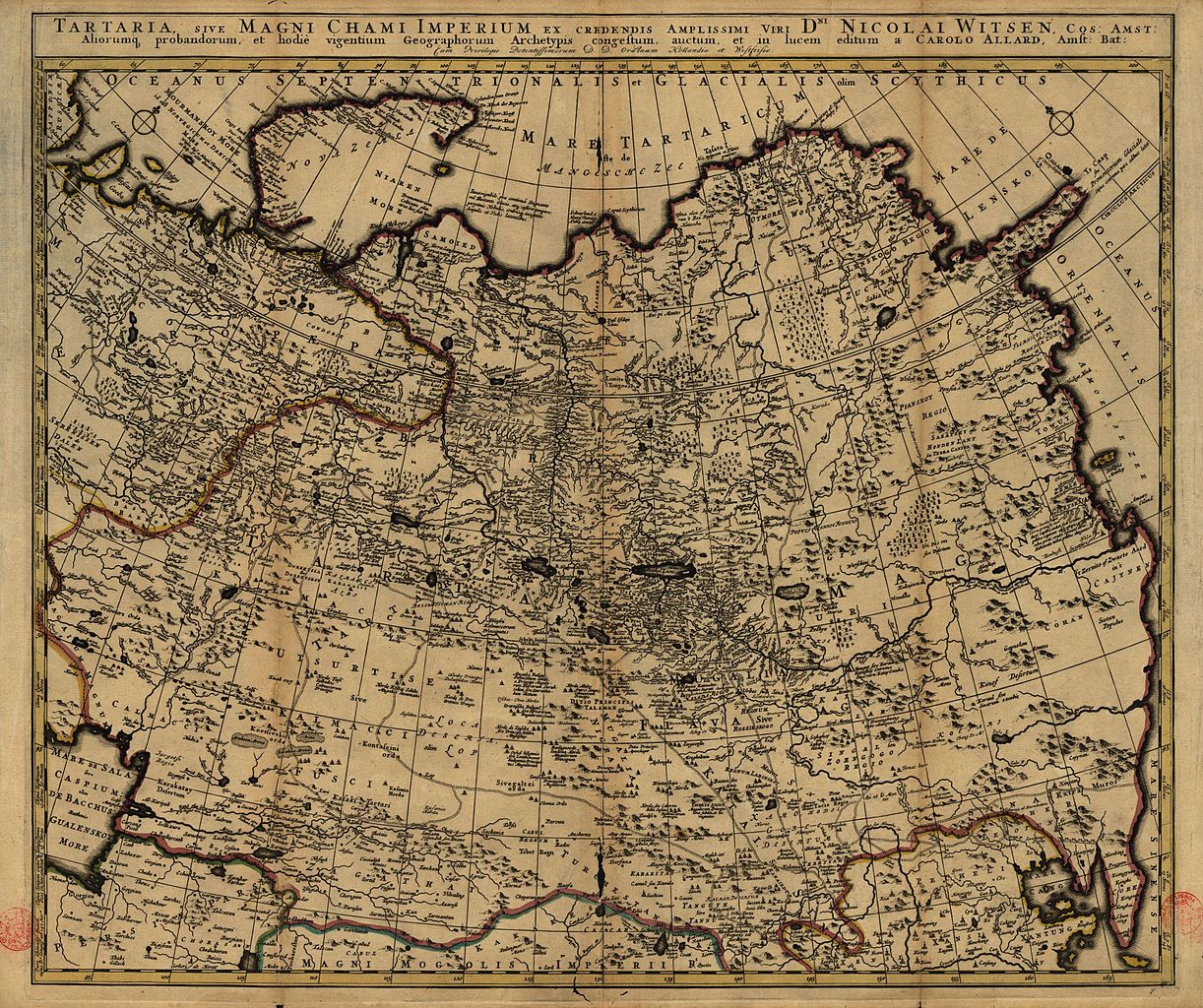 Карта Тартарии Николааса Витсена (1705 год).