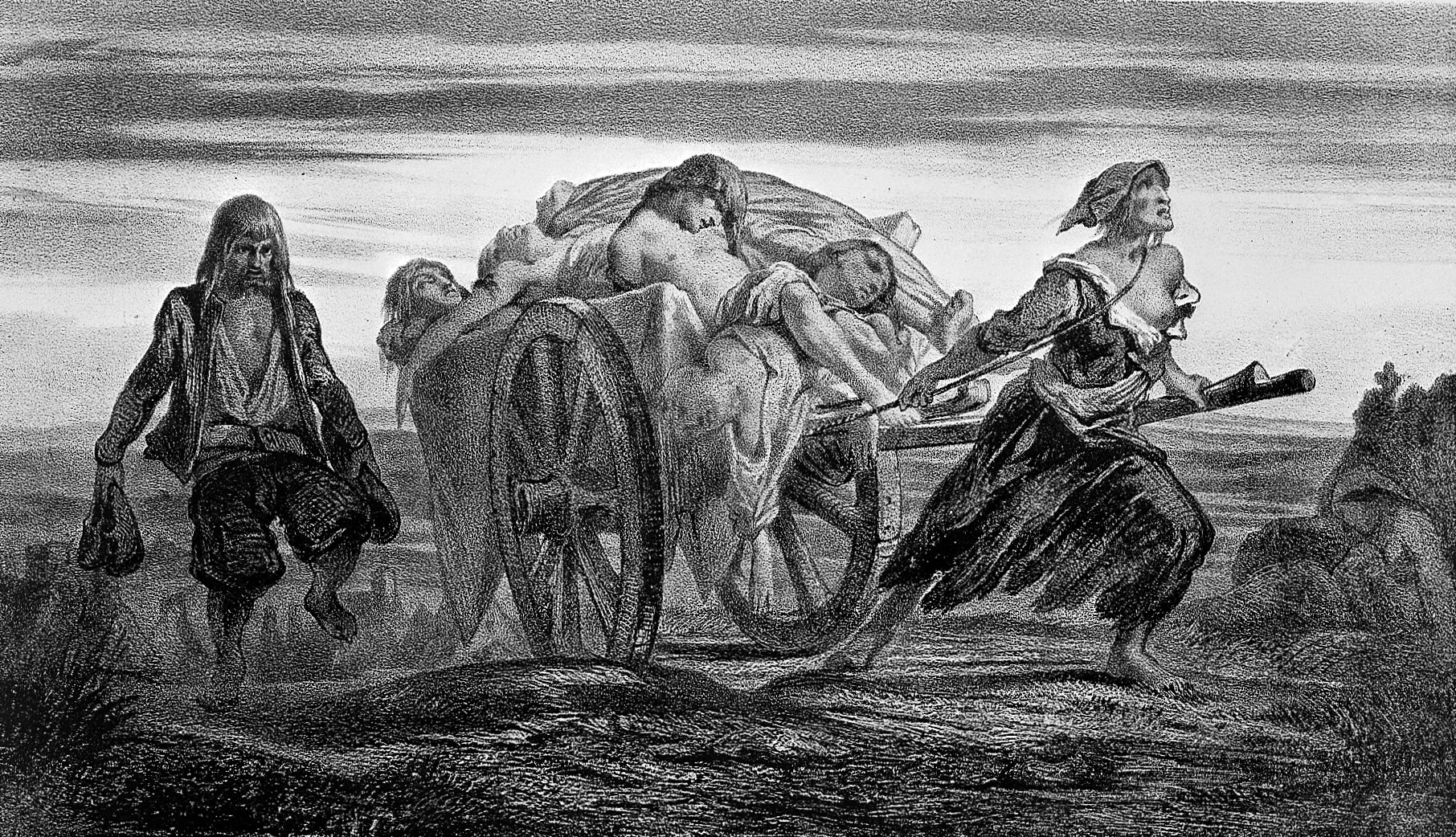 Чума: перевозка мертвецов, автор Мойне